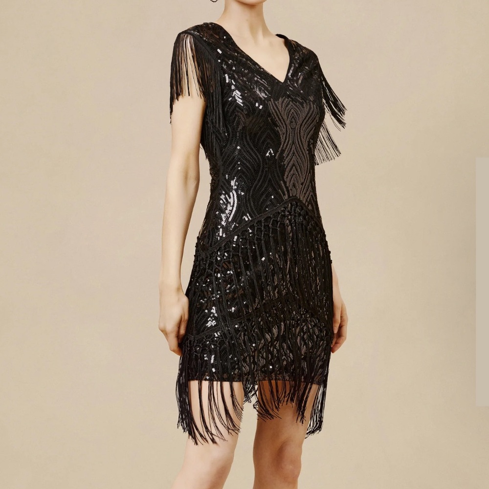 Babeyond Sparkly Sequin Bodycon Flapper Dress